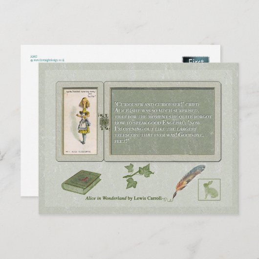 Curiouser en Curiouser Briefkaart (Voorkant / Achterkant)