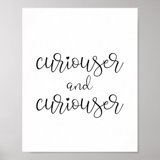Curiouser en curiouser poster (Voorkant)