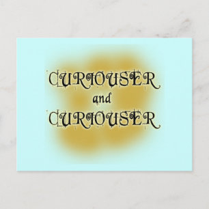 Curiouser en Curiouser T-shirts, Mokken, kleding Briefkaart