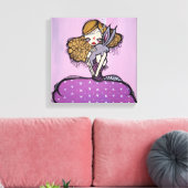 "Curiouser en Curiouser!" Verpakt canvas, 12 x 12 Canvas Afdruk (Insitu (Woonkamer))