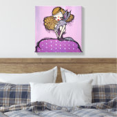 "Curiouser en Curiouser!" Verpakt canvas, 12 x 12 Canvas Afdruk (Insitu (Slaapkamer))