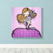"Curiouser en Curiouser!" Verpakt canvas, 12 x 12 Canvas Afdruk (Insitu (Houten vloer))