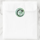 Curiouser House Publishing Logo in Green Ronde Sticker (Tas)