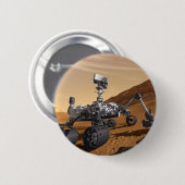 Curiousity Mars Rover, Planetary Space Mission, Ronde Button 5,7 Cm (Voorkant /achterkant)
