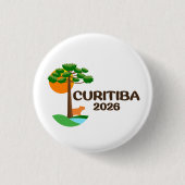Curitiba Brazil 2026 International Convention Pin Ronde Button 3,2 Cm (Voorkant)