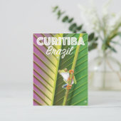 Curitiba, Braziliaanse reisposter Briefkaart (Staand voorkant)