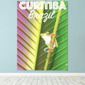 Curitiba, Brazilië Reisposter Canvas Afdruk (Insitu (Houten vloer))