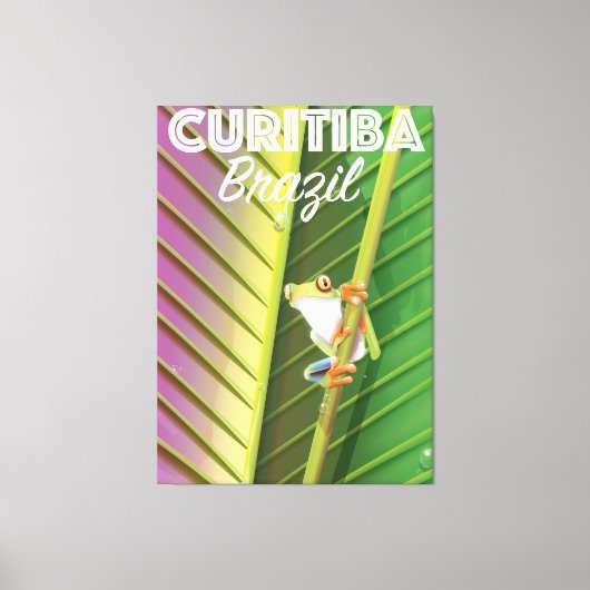 Curitiba, Brazilië Reisposter Canvas Afdruk (Voorkant)