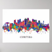 Curitiba Brazilië Skyline Poster (Voorkant)
