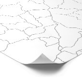 Curitiba, Brazilië (zwart op wit) Poster (Hoek)