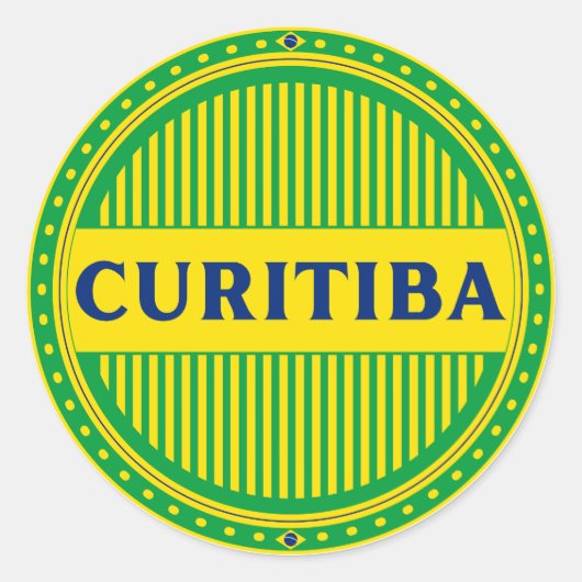 Curitiba Pride – Braziliaanse identiteit Ronde Sticker (Voorkant)