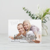 Curl Bar en Gewichten Foto opslaan van de datum Save The Date (Staand voorkant)