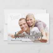 Curl Bar en Gewichten Foto opslaan van de datum Save The Date (Voorkant)