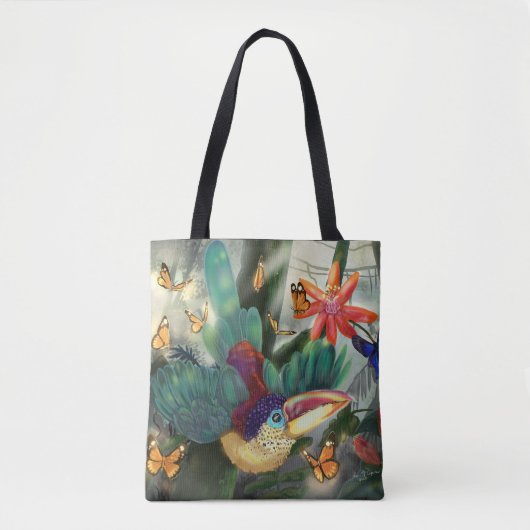 Curl Crested Aracari Toucan Tote Bag (Voorkant)