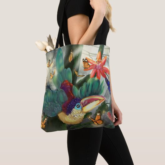 Curl Crested Aracari Toucan Tote Bag (Dichtbij)