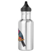 Curl crested aracari vogelschilderij cartoon waterfles  (Rechts)