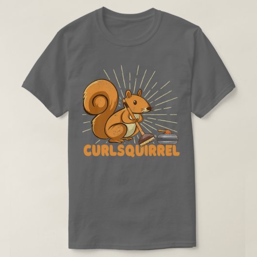 Curl-eekhoornkrullende eekhoorn t-shirt (Design voorkant)