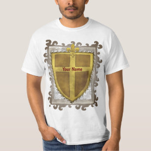 Curl Fleur De Lis Schild T-Shirt