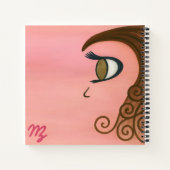 Curl Girl leftie notitieboek (Achterkant)