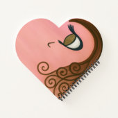 Curl Girl linker hand notitieboek (Achterkant)