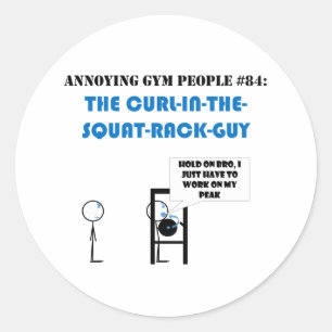Curl in de Squat Rack Guy sticker