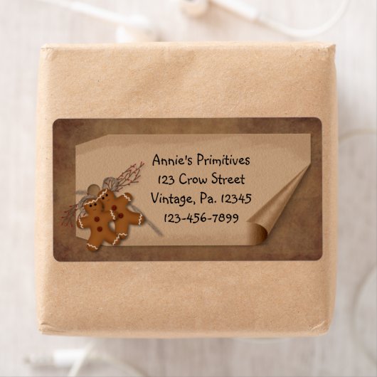 Curl Label Gingerbrood Etiket (Insitu)