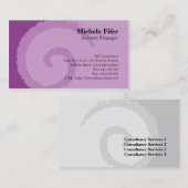 Curl Paarse Visitekaartje (Voorkant / Achterkant)