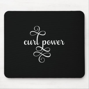 Curl Power Black en White Curly Hair Muismat