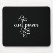 Curl Power Zwart-wit krullend haar Muismat (Voorkant)
