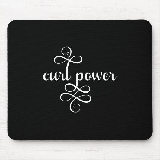 Curl Power Zwart-wit krullend haar Muismat (Voorkant)