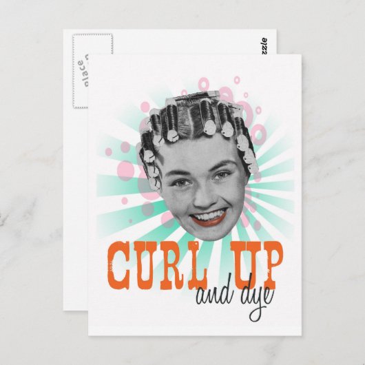 Curl Up en Dye Briefkaart (Voorkant / Achterkant)