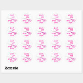 Curl, Up en Dye Ronde Sticker (Vel)