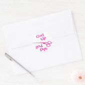 Curl, Up en Dye Ronde Sticker (Envelop)