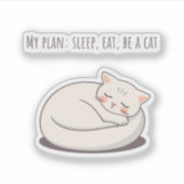 Curled Up Cat Sticker (Voorkant)