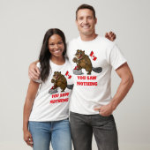 Curlende bever met vlag t-shirt (Unisex)