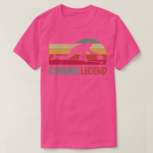 Curler Curling van speler Curling Legend T-shirt (Design voorkant)