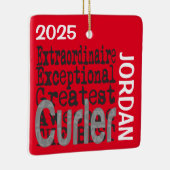 Curler Extraordinaire Keramisch Ornament (Rechts)