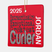 Curler Extraordinaire Keramisch Ornament (Links)