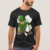 Curler Leprechaun St. Patrick's Day Curling T-shirt (Voorkant)
