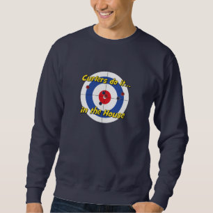 "Curlers doen het in het Huis" T-shirt - (Blauw)
