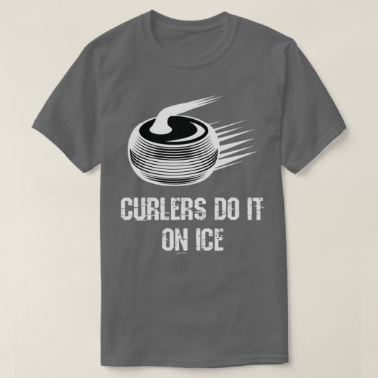 Curlers doen het op ijs 3 t-shirt (Design voorkant)