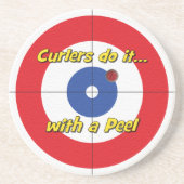 "Curlers doen het... Sandstone Onderzetter - (rood (Voorkant)