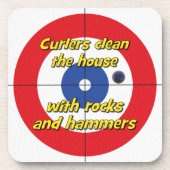 "Curlers maken het huis schoon..." Onderzetters -  (Voorkant)