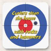 "Curlers maken het huis schoon..." Onderzetters -  (Voorkant)
