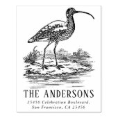  Curlew aangepaste familienaam retouradres Rubberstempel (Afrduk)