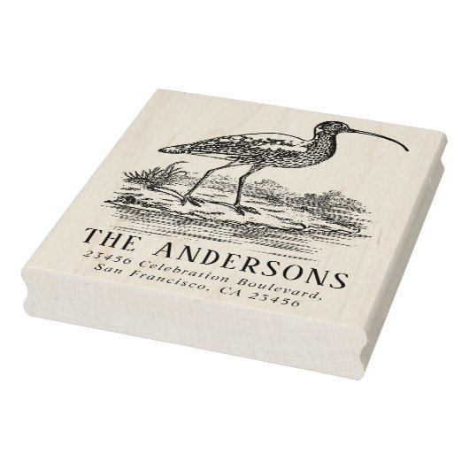  Curlew aangepaste familienaam retouradres Rubberstempel (Stempel)