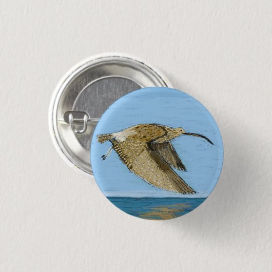 Curlew Badge Ronde Button 3,2 Cm (Voorkant /achterkant)
