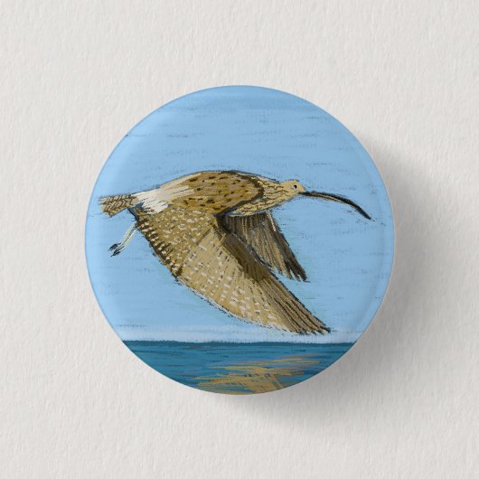 Curlew Badge Ronde Button 3,2 Cm (Voorkant)