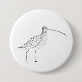 Curlew Badge Ronde Button 7,6 Cm (Voorkant)