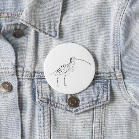 Curlew Badge Ronde Button 7,6 Cm (In situ)